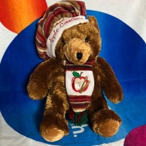 Dan Dee Apple Cinnamon brown bear plush about 13” tall